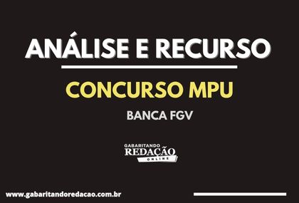ANLISE PARA RECURSO MPU/FGV