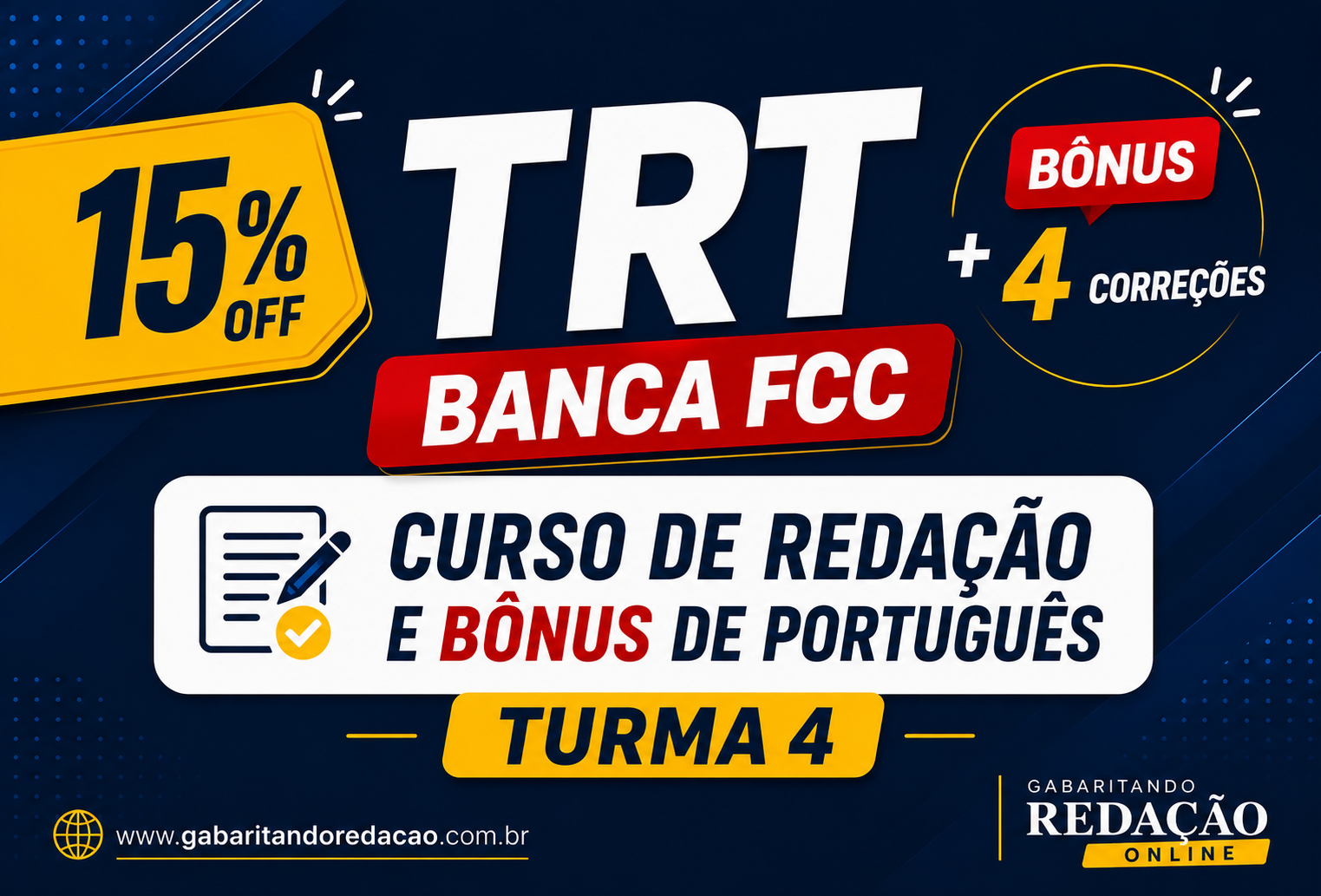 TRT BANCA FCC / Pre�o Promocional + B�nus