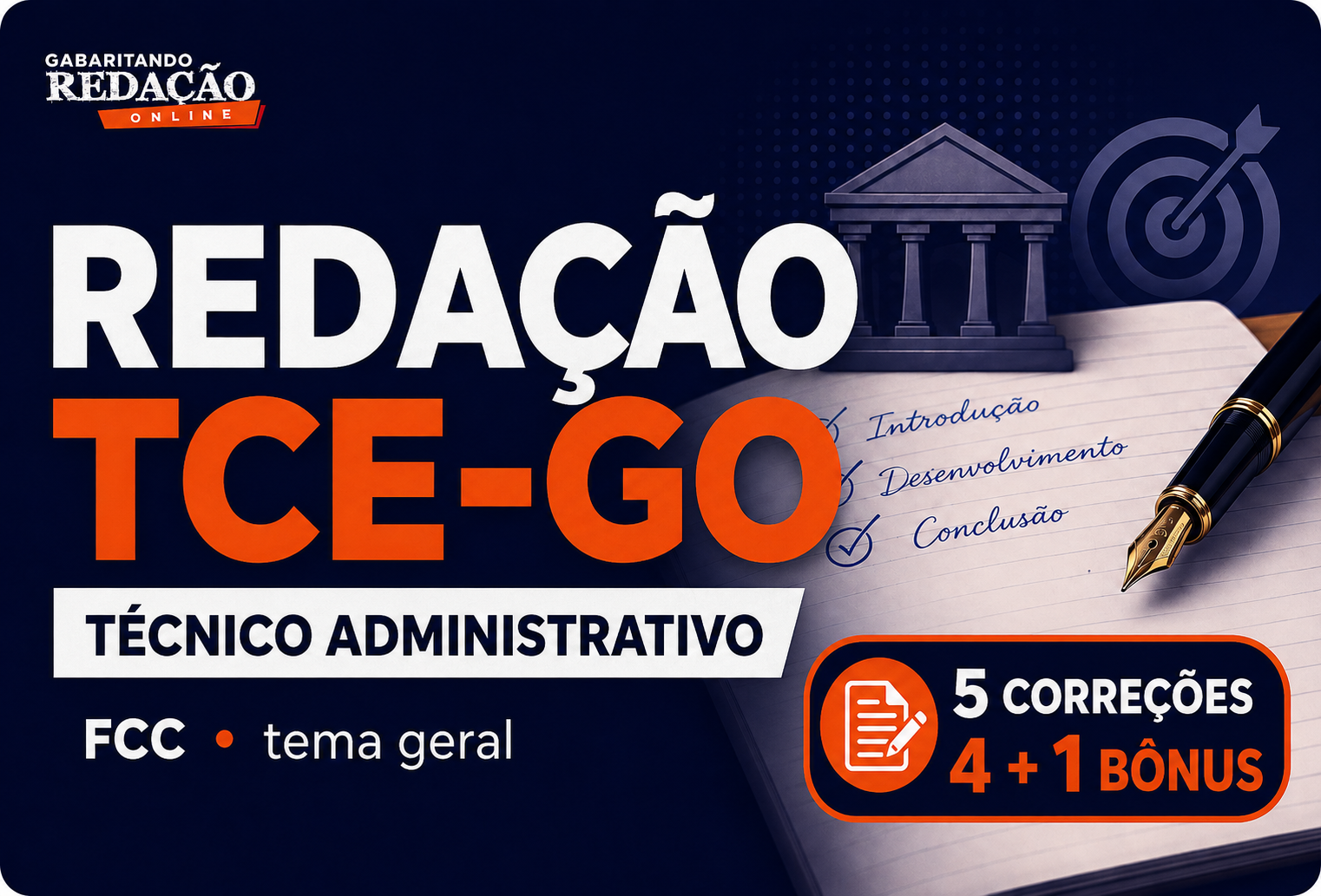 CURSO COMPLETO DE REDA��O - TCE - GO (FCC)