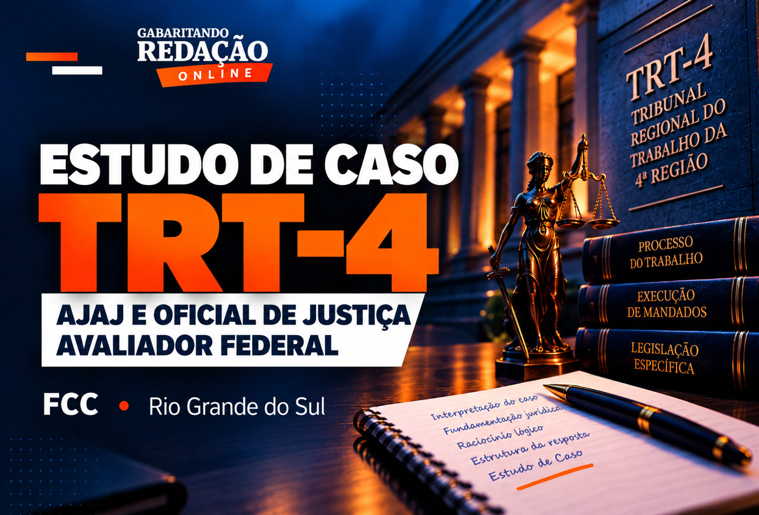 TRT4 - Estudo de Caso - Cargo: Oficial de Justi�a e AJAJ