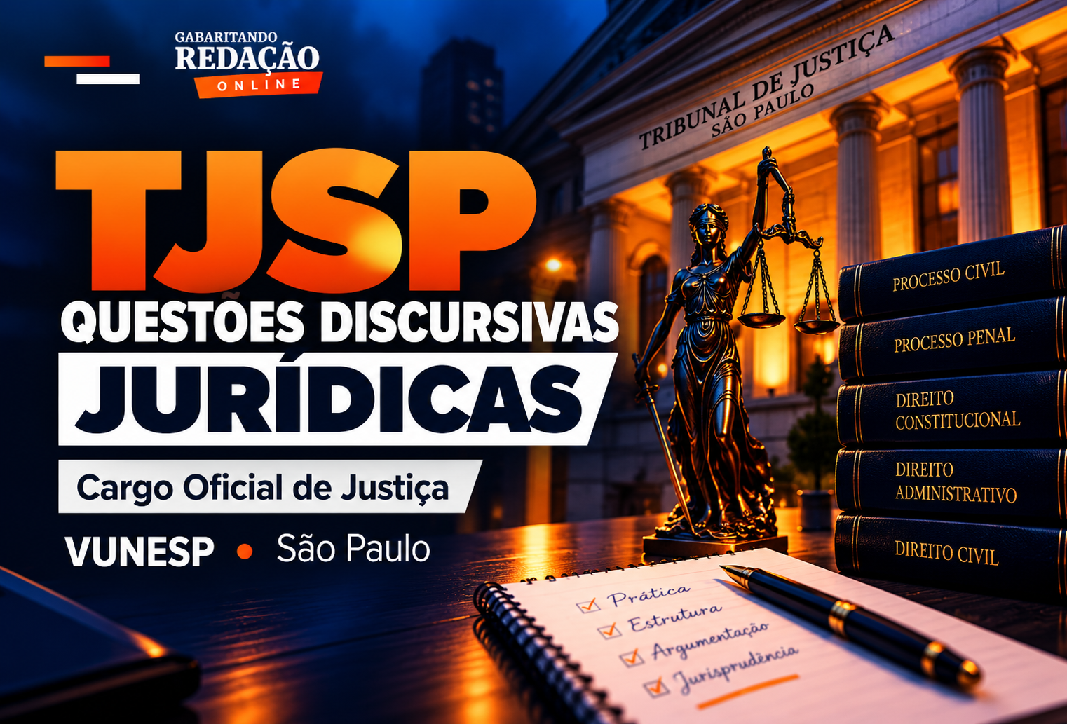 TJSP - Quest�es Discursivas Jur�dicas Cargo Oficial de Justi�a