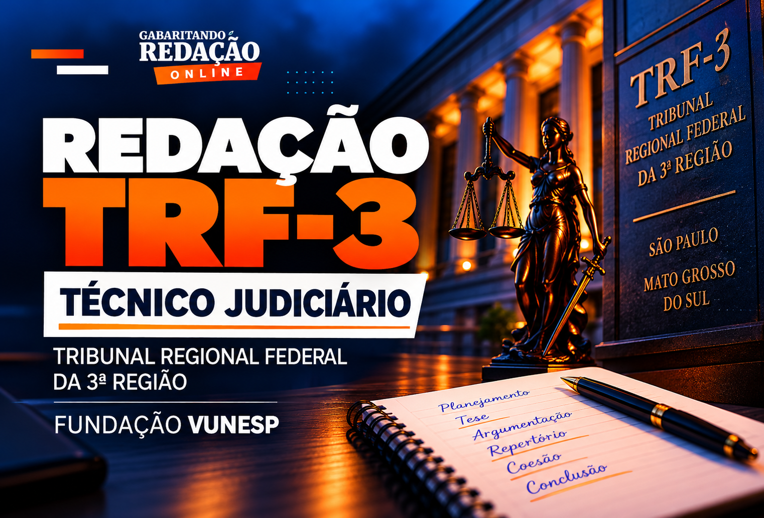 CURSO COMPLETO DE REDA��O TRF3 (Vunesp)